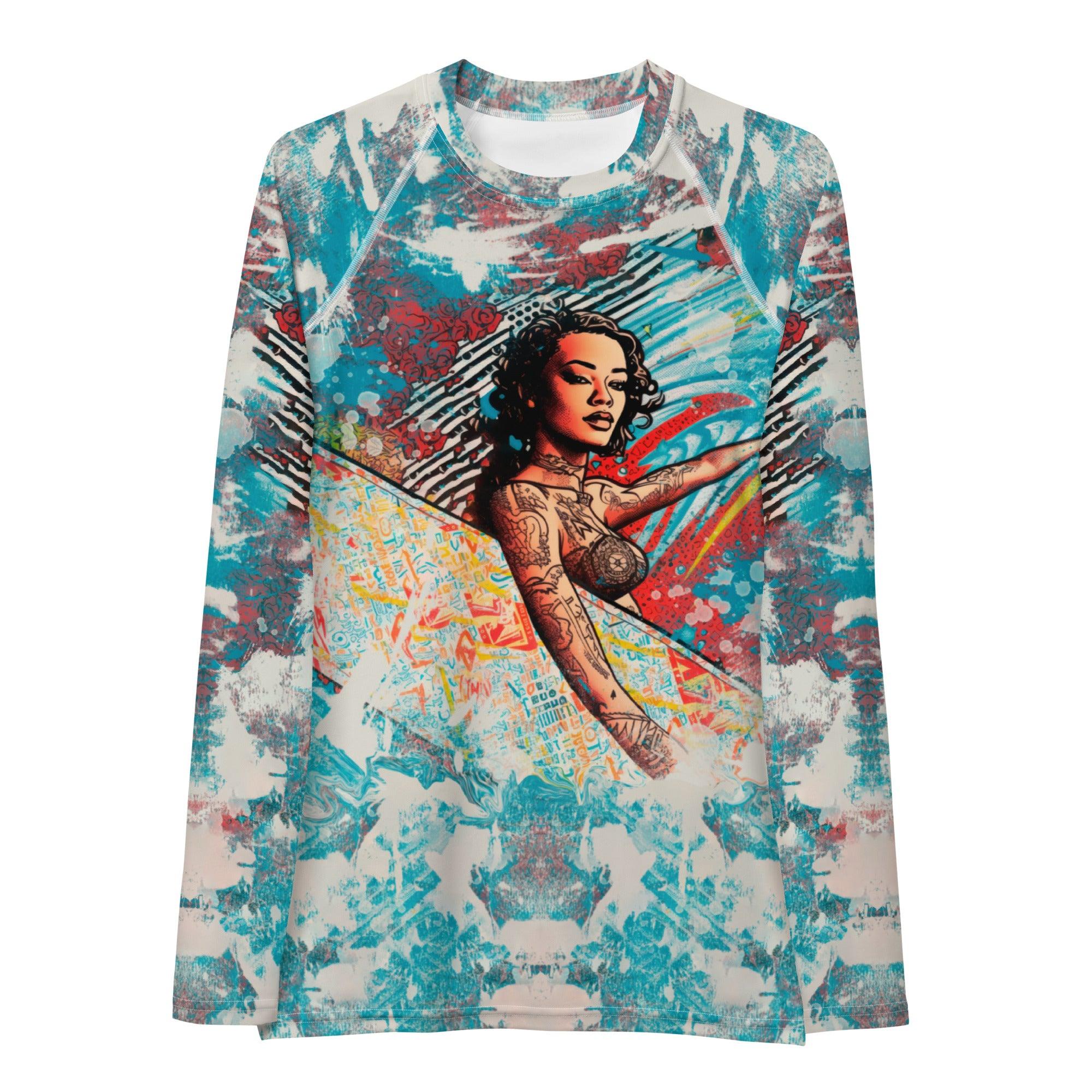 Seaside Serenity All-Over Print Women's Rash Guard Embrace Coastal Zen - Beyond T-shirts