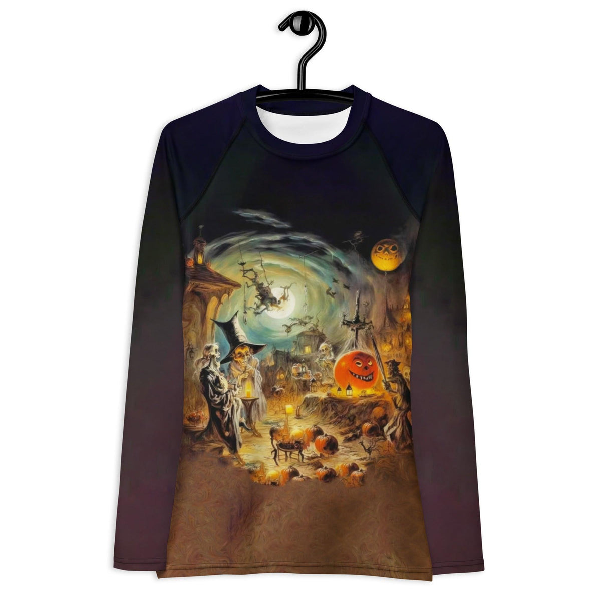 Spooky Sunset All-Over Print Women's Rash Guard Embrace Halloween's Mystique - Beyond T-shirts