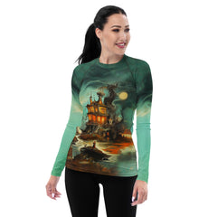 Halloween Horizons All-Over Print Women's Rash Guard - Embrace The Spirit Of The Season - Beyond T-shirts