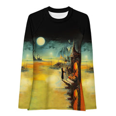 Enchanted Beach All Over Print Women's Rash Guard Embrace Halloween Wonders - Beyond T-shirts