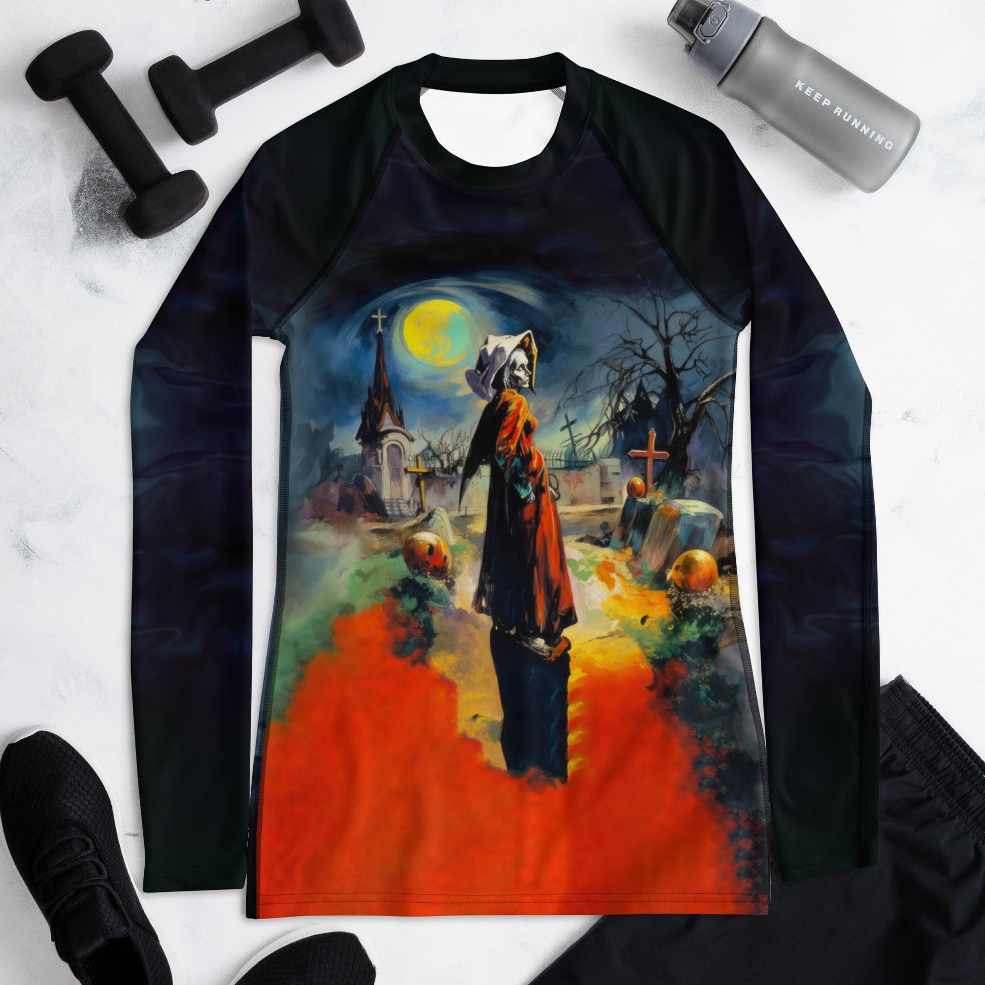 Mystical Tide Women's Rash Guard Ride The Magic Of Halloween - Beyond T-shirts