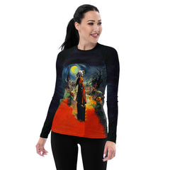 Mystical Tide Women's Rash Guard Ride The Magic Of Halloween - Beyond T-shirts