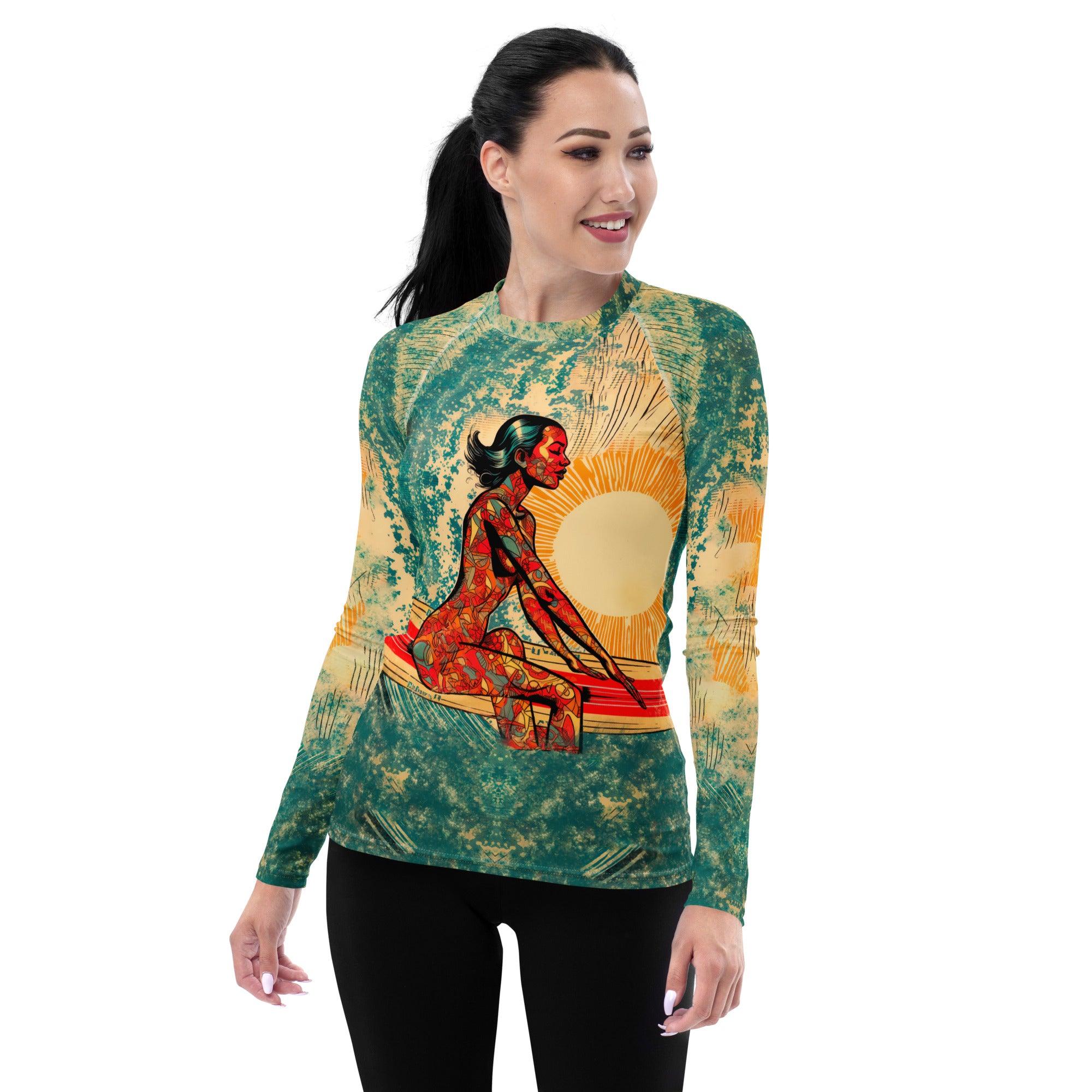 Oceanic Vibes Women's Rash Guard - Beyond T-shirts