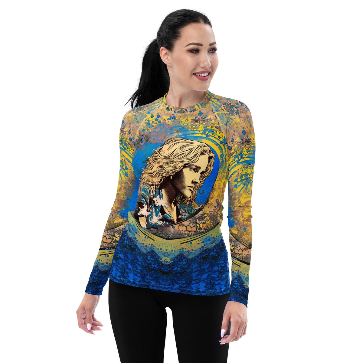 Surfing Serenity Women's Rash Guard - Beyond T-shirts