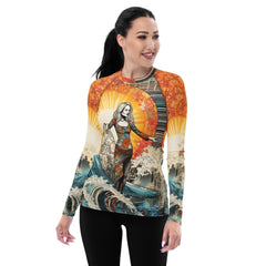 Surfing Goddess Rash Guard For Women - Beyond T-shirts