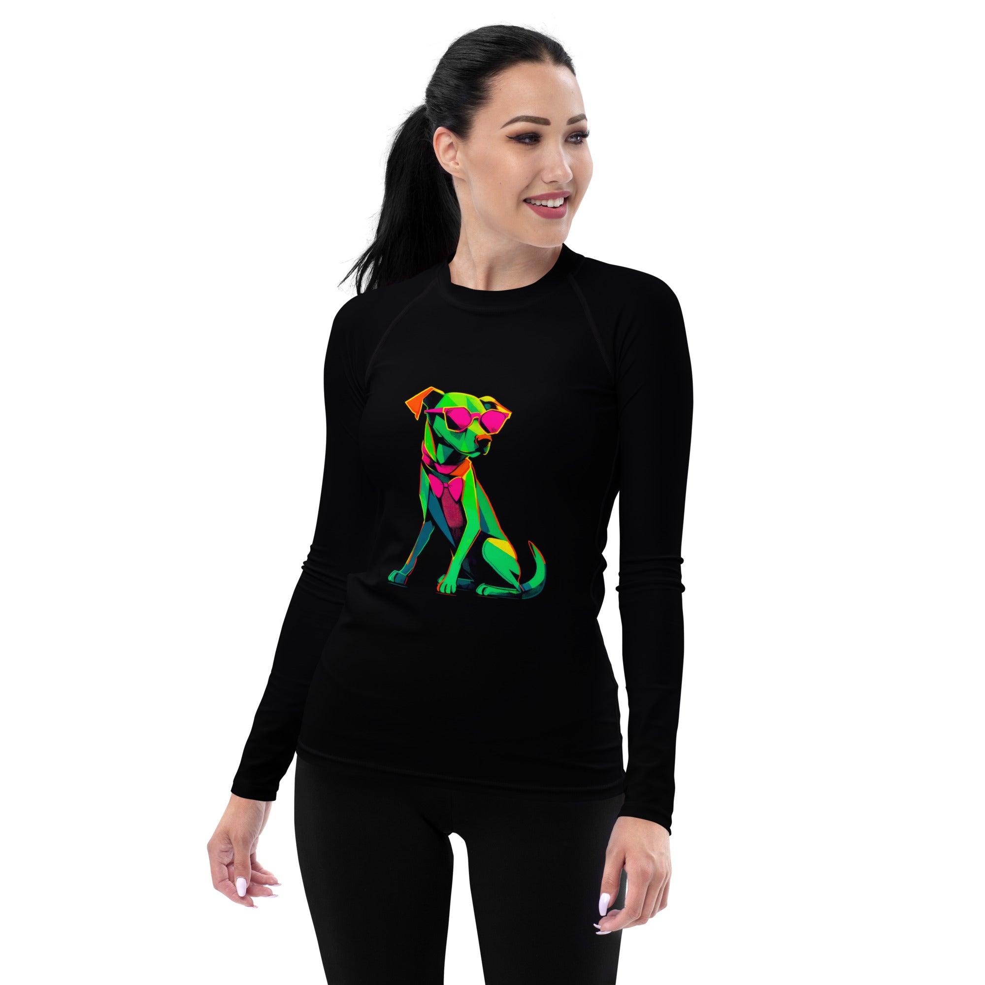 Whimsical Doggies All-Over Print Women's Rash Guard - Beyond T-shirts