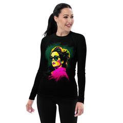 Artsy Watercolor All-Over Print Women's Rash Guard - Beyond T-shirts