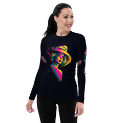 Romantic Lace All-Over Print Women's Rash Guard - Beyond T-shirts