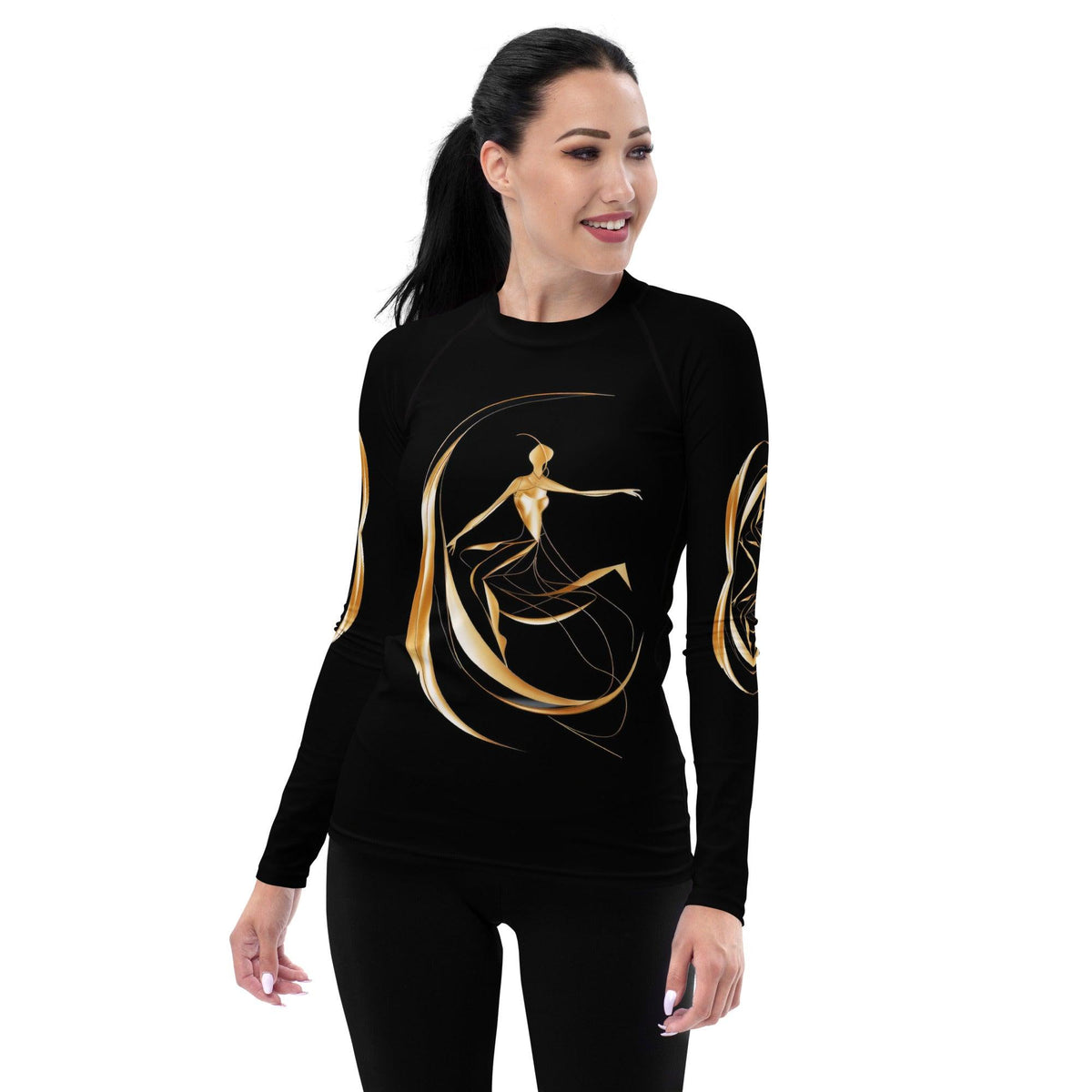 Edgy Animal Print All-Over Print Women's Rash Guard - Beyond T-shirts