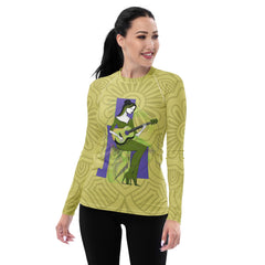 Runway Rhythm Women's All-Over Print Rash Guard - Beyond T-shirts