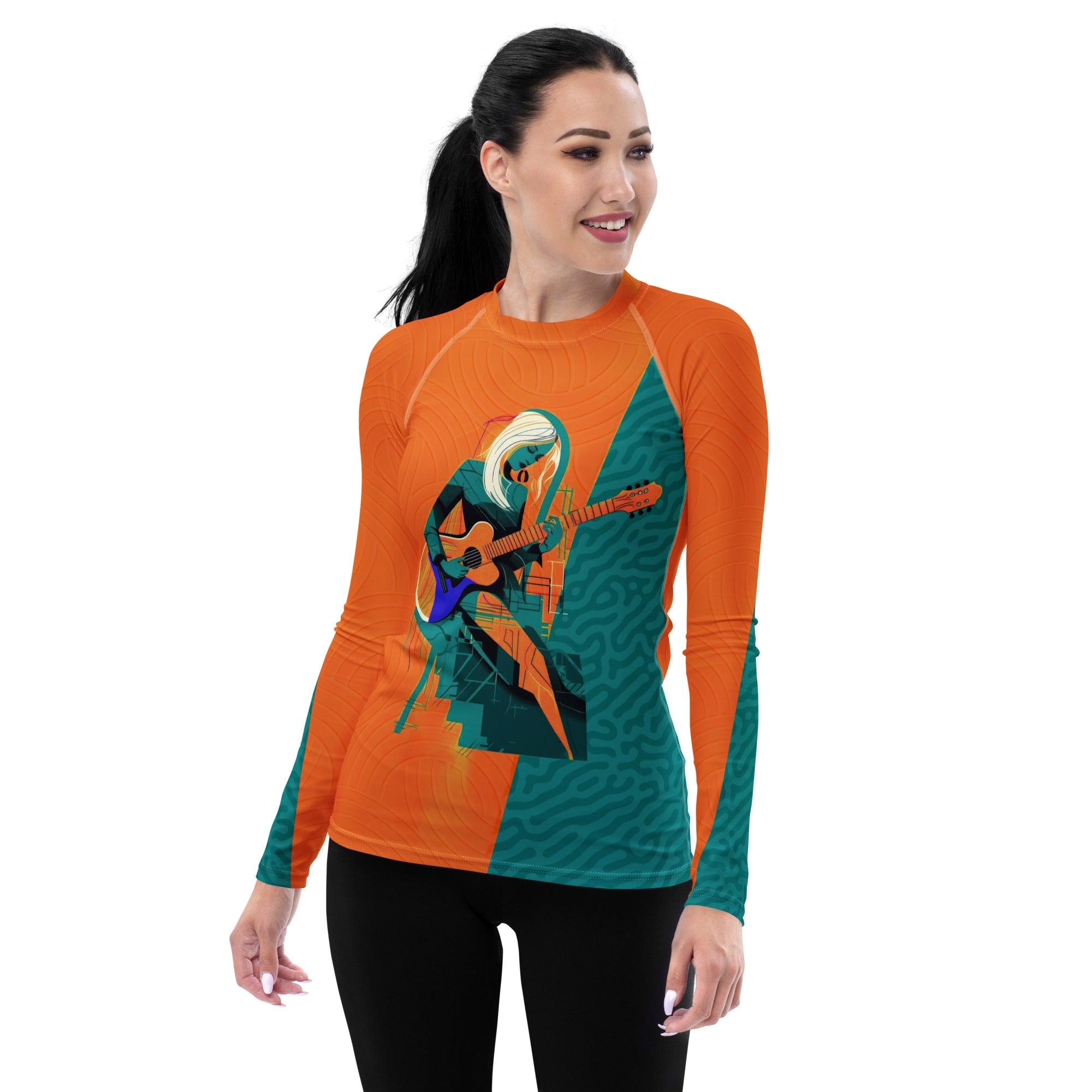 Couture Harmony Women's All-Over Print Rash Guard - Beyond T-shirts