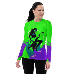 Melodic Trends Women's All-Over Print Rash Guard - Beyond T-shirts