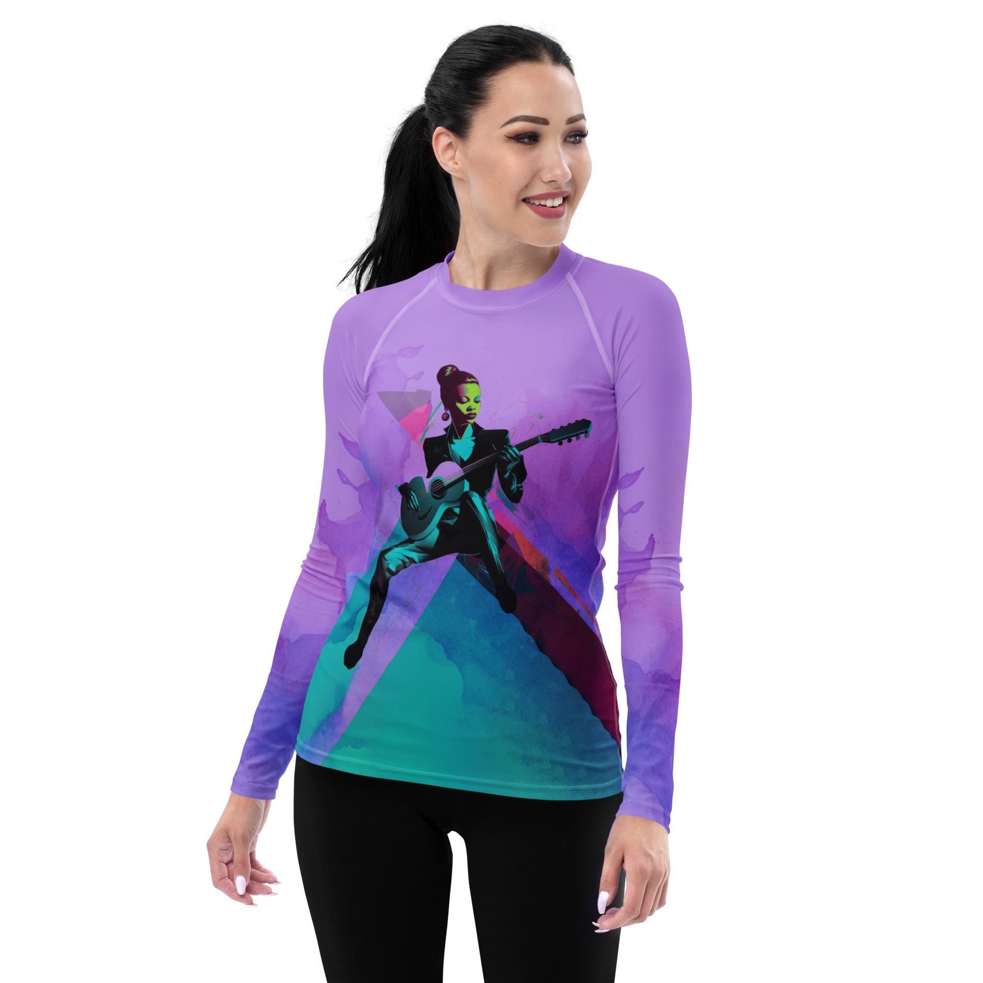 Melodic Fusion Women's Fashion Jam Rash Guard - Beyond T-shirts