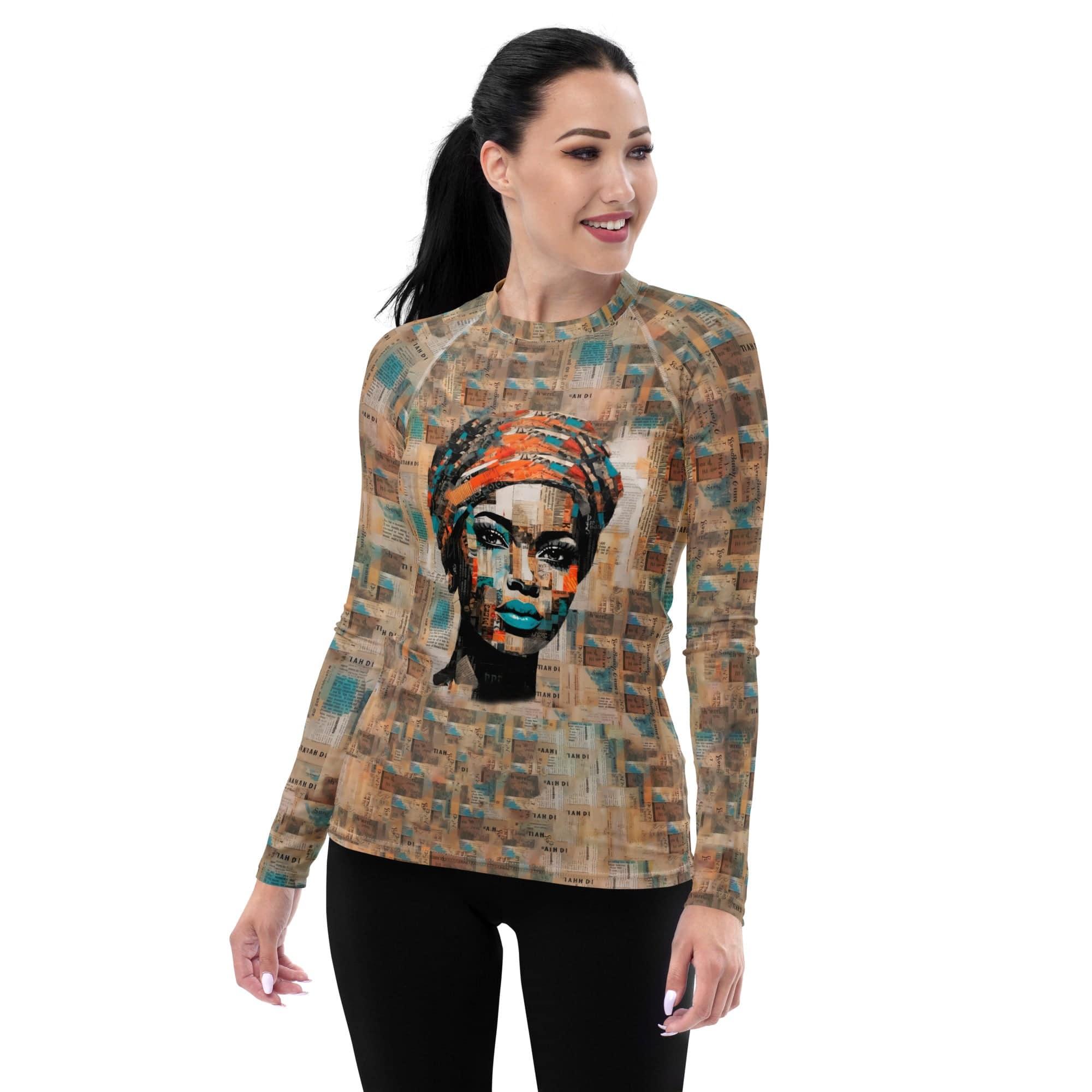 Melodic Fusion Women's All-Over Print Rash Guard - Beyond T-shirts