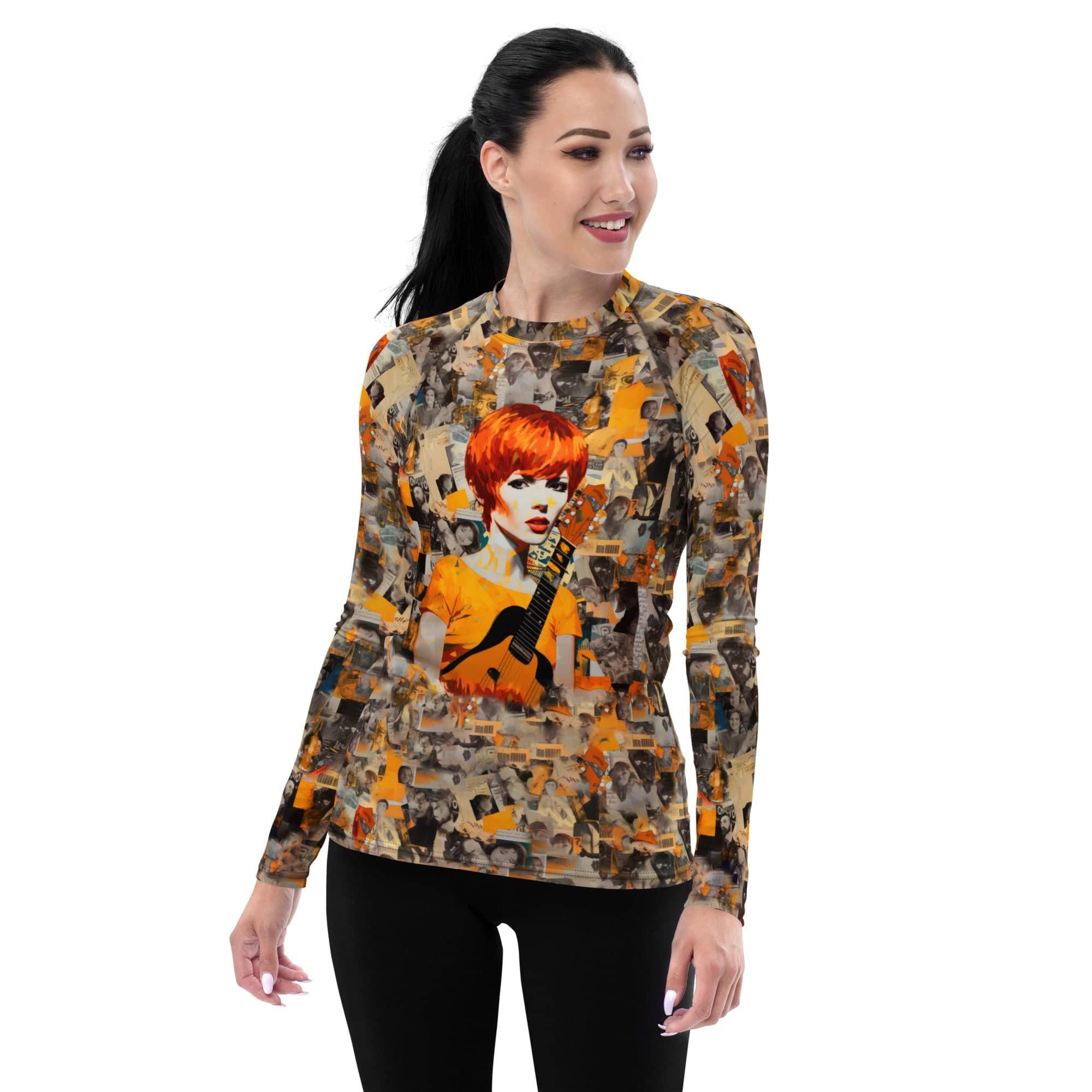 Melodic Rhythms Women's All-Over Print Rash Guard - Beyond T-shirts