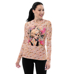 Melodies Unleashed Women's All-Over Print Rash Guard - Beyond T-shirts