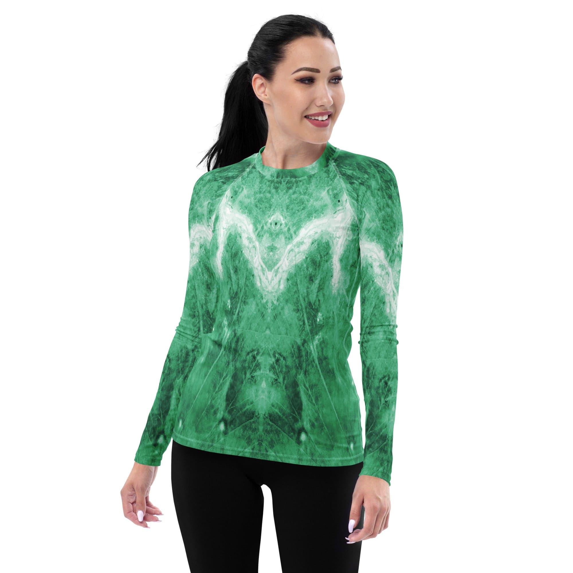 Earthly Harmony Women's All-Over Print Rash Guard - Beyond T-shirts