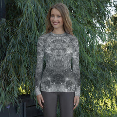 Jungle Serenade Women's Natural Pattern Rash Guard - Beyond T-shirts