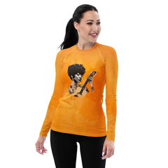 Rhythmic Surf Women's Music Themed Rash Guard - Beyond T-shirts