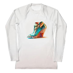 Quantum Stride Futuristic Shoes Women's Rash Guard - Beyond T-shirts