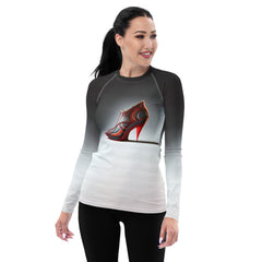 Evoke Nova Futuristic Shoes Women's Rash Guard - Beyond T-shirts