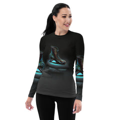 TechnoTrail Futuristic Shoes Women's Rash Guard - Beyond T-shirts