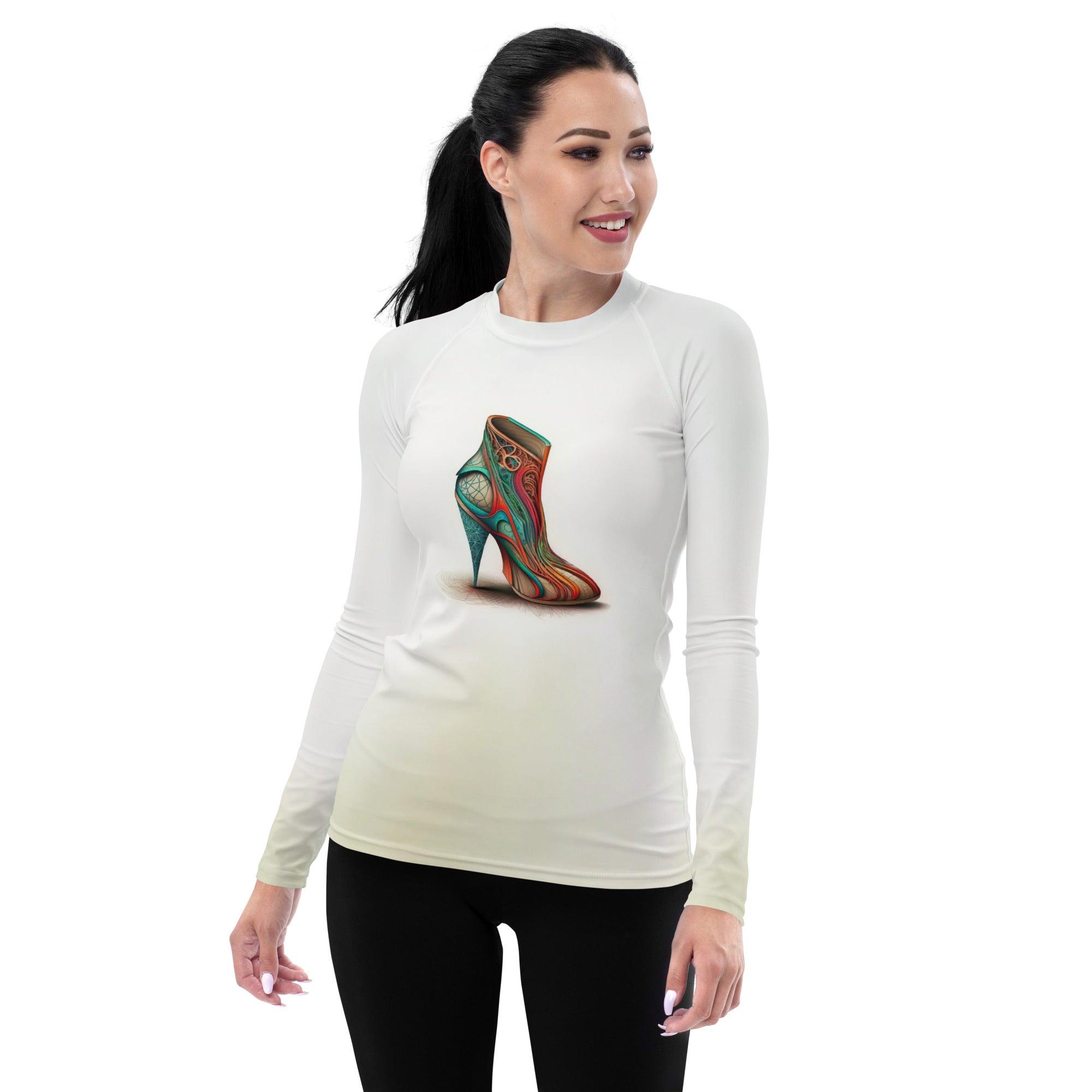 Prism Path Futuristic Shoes Women's Rash Guard - Beyond T-shirts