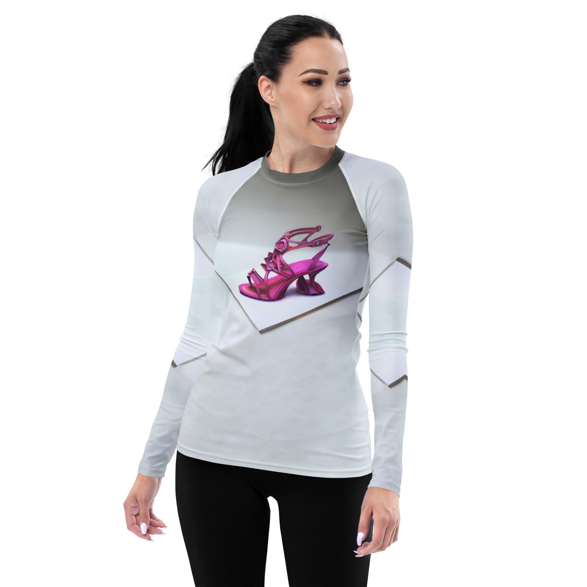 HoloStride Futuristic Shoes Women's Rash Guard - Beyond T-shirts