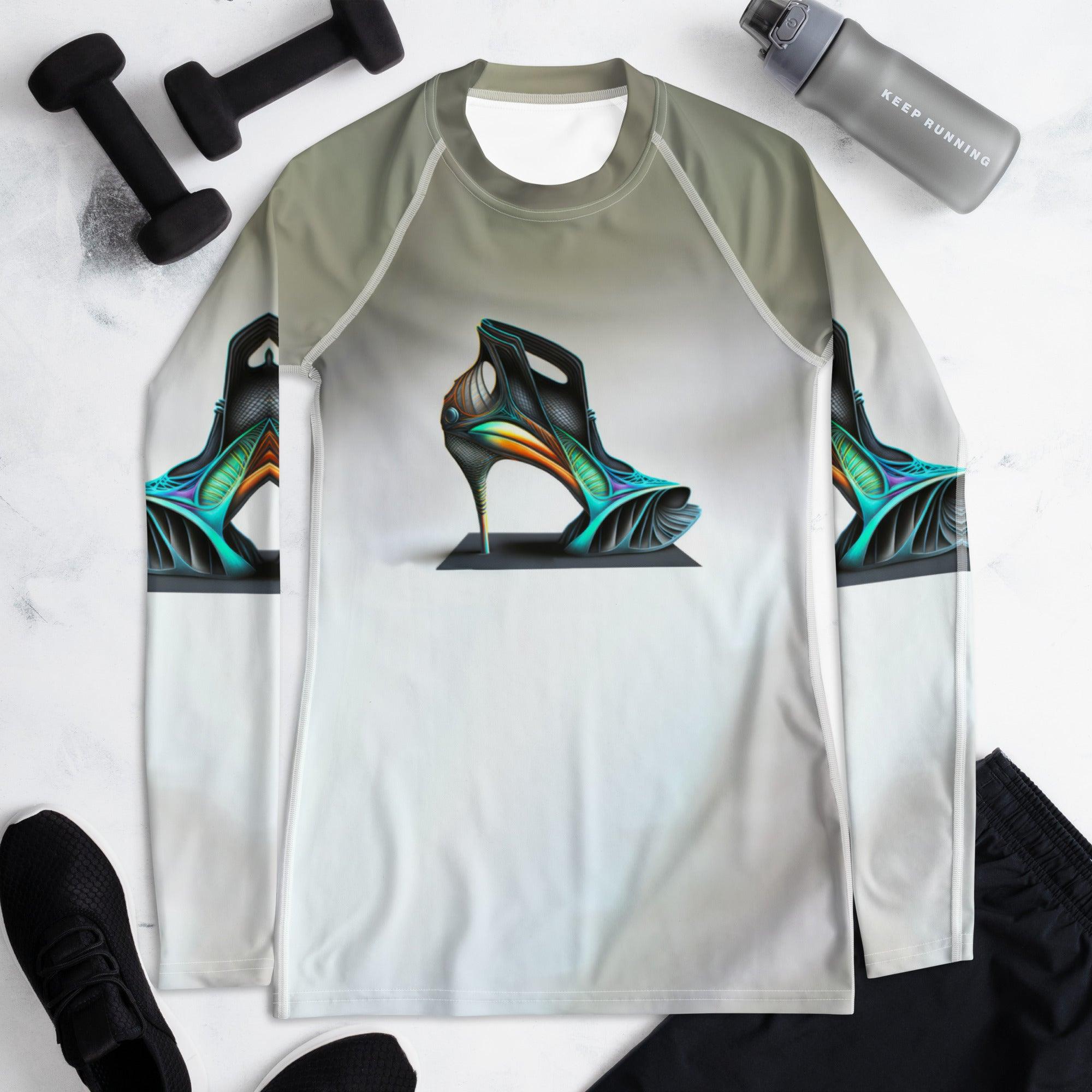 Nebula Nexus Futuristic Shoes Women's Rash Guard - Beyond T-shirts