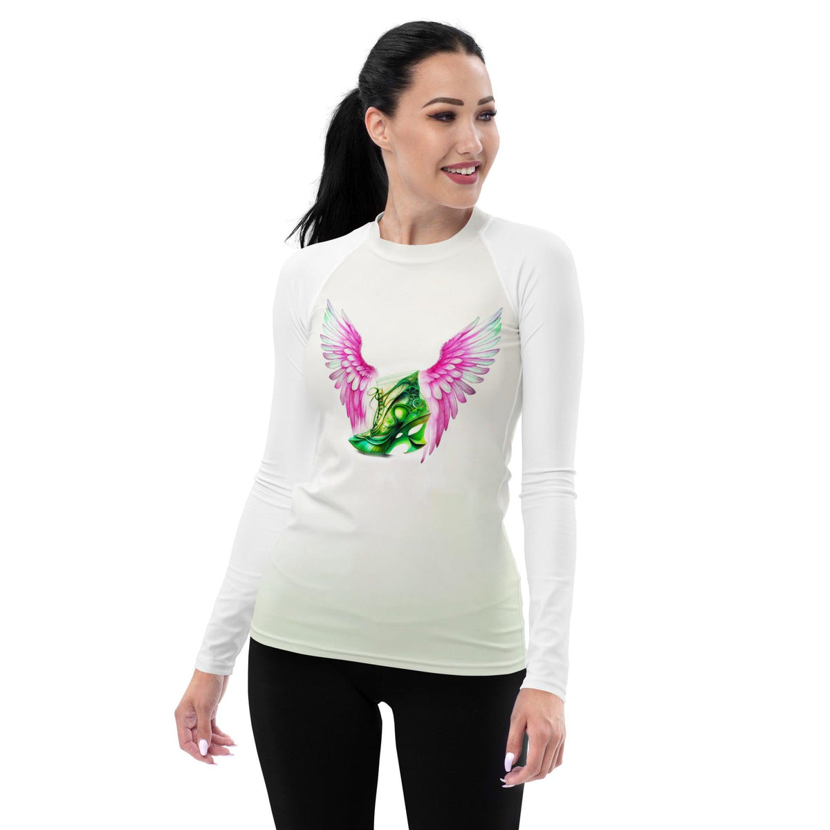 Spectrum Surge Futuristic Shoes Women's Rash Guard - Beyond T-shirts