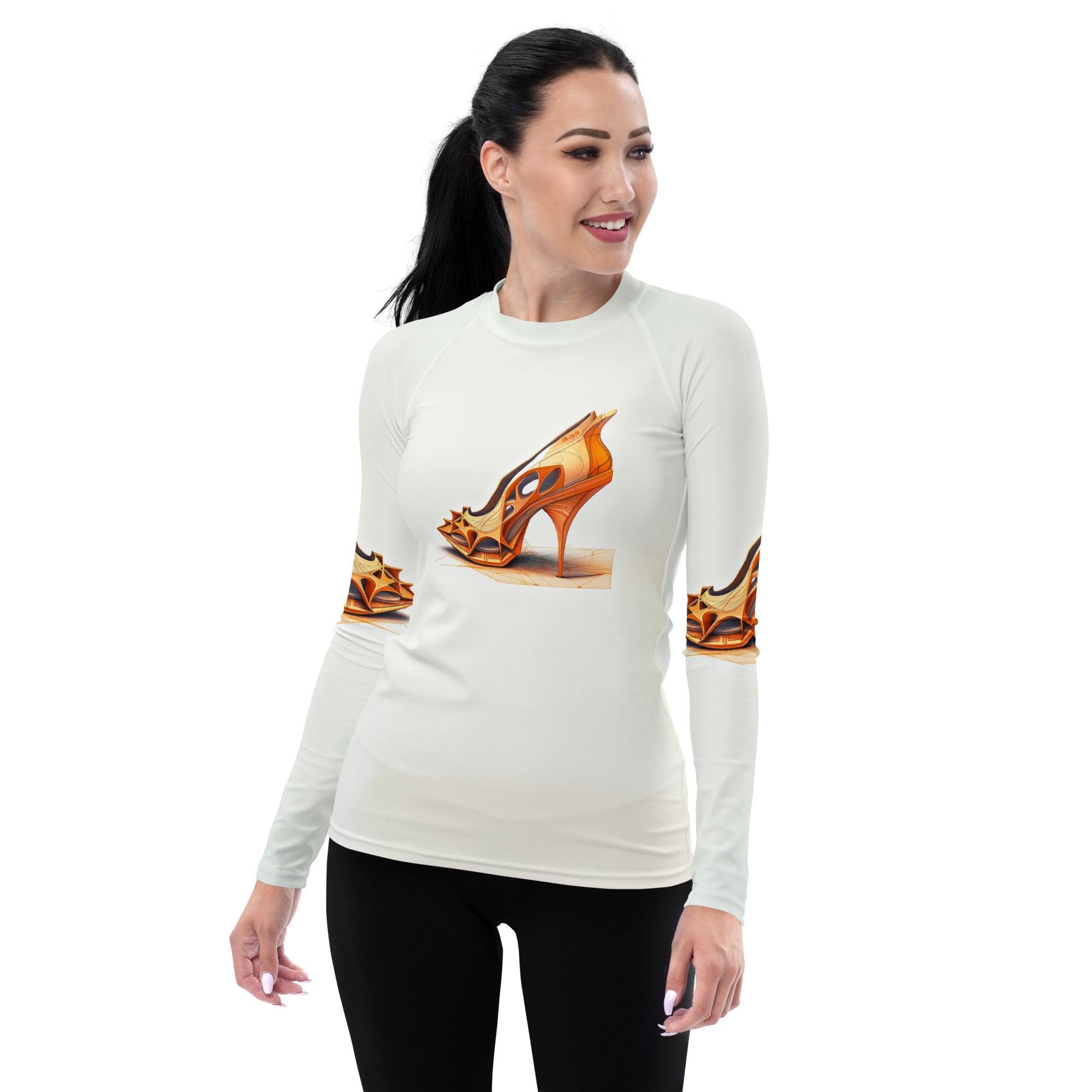 Quantum Mirage Futuristic Shoes Women's Rash Guard - Beyond T-shirts