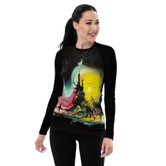 Skeleton Dance Halloween Women's Rash Guard - Beyond T-shirts