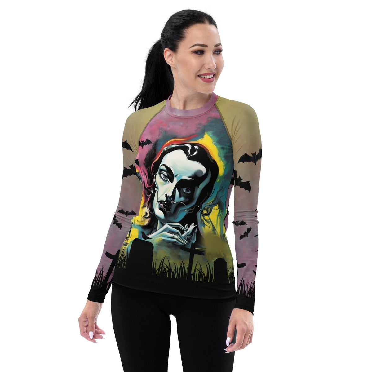 Zombie Apocalypse Halloween Women's Rash Guard - Beyond T-shirts