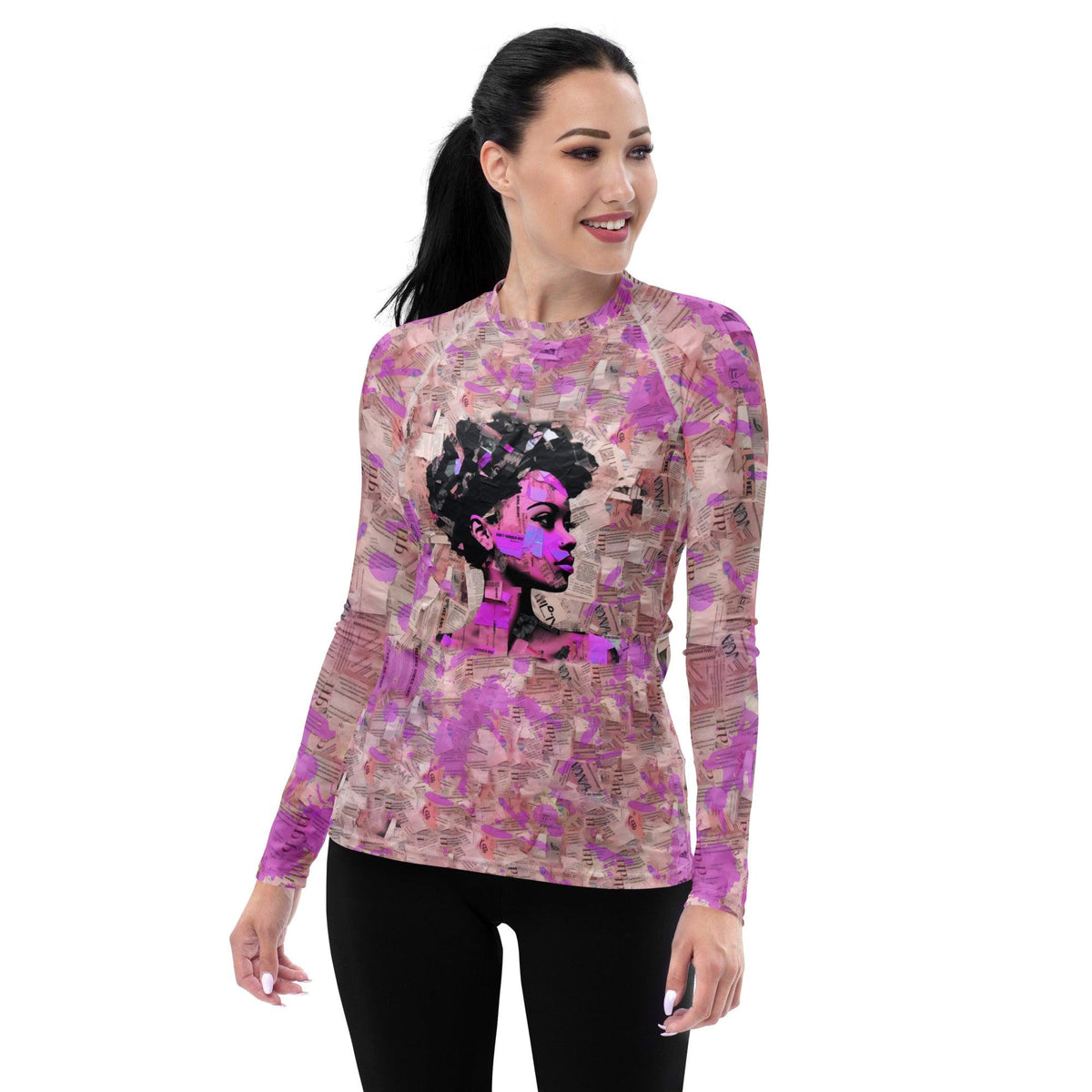 Melodic Serenade Women's Music Inspired Rash Guard - Beyond T-shirts