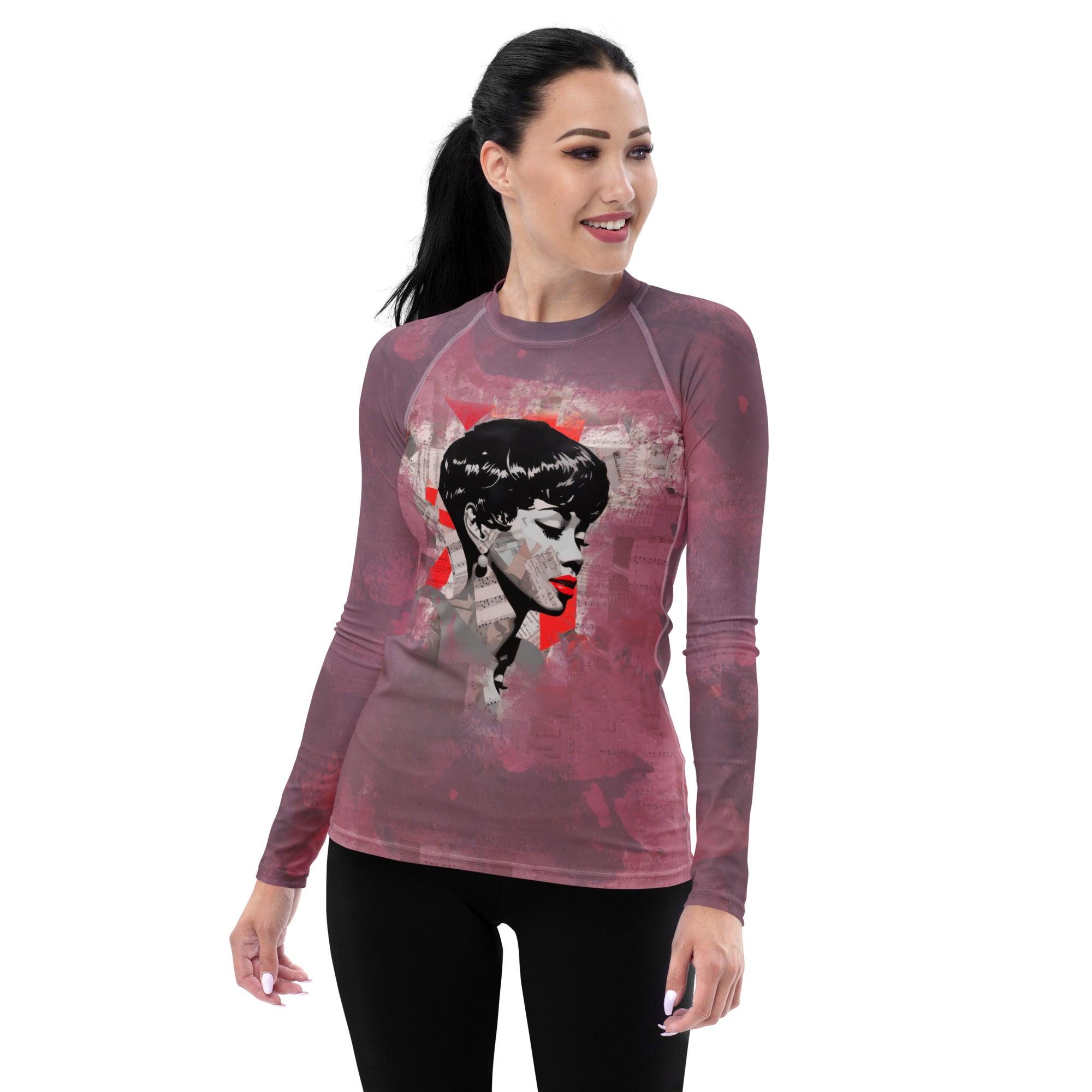 Piano Keys Elegance Women's All-Over Print Rash Guards - Beyond T-shirts