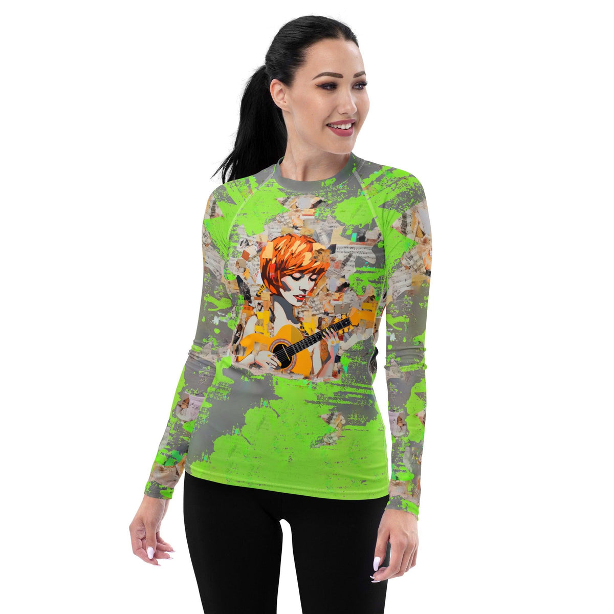 Music And Nature Symphony Women's All-Over Print Rash Guards - Beyond T-shirts