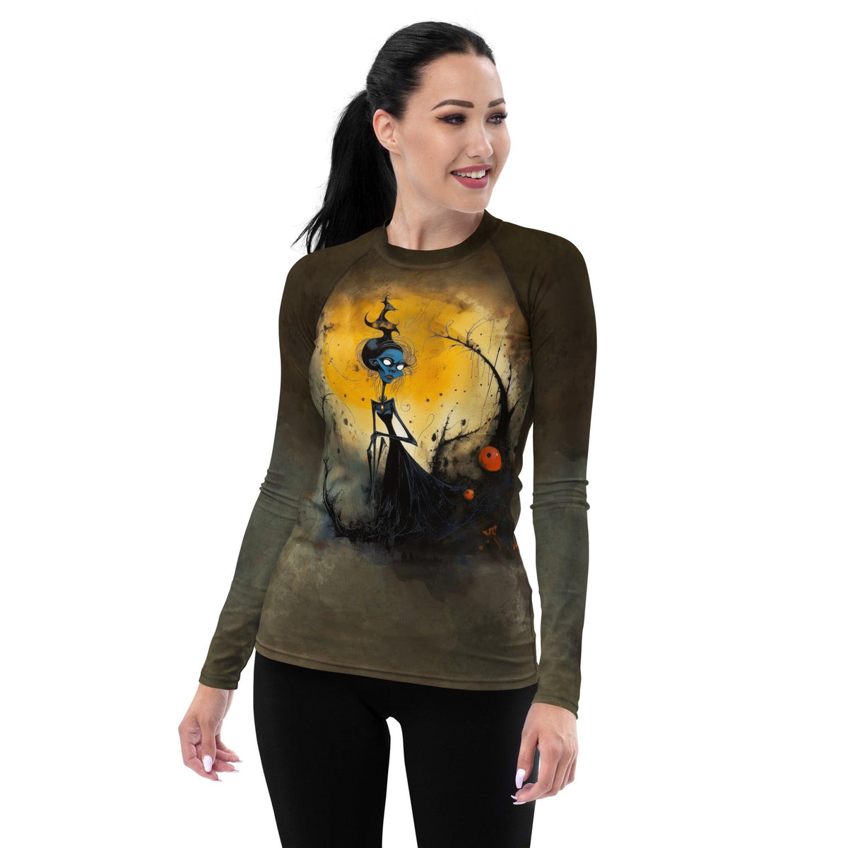 Witchy Moonlight Halloween Rash Guard - Beyond T-shirts