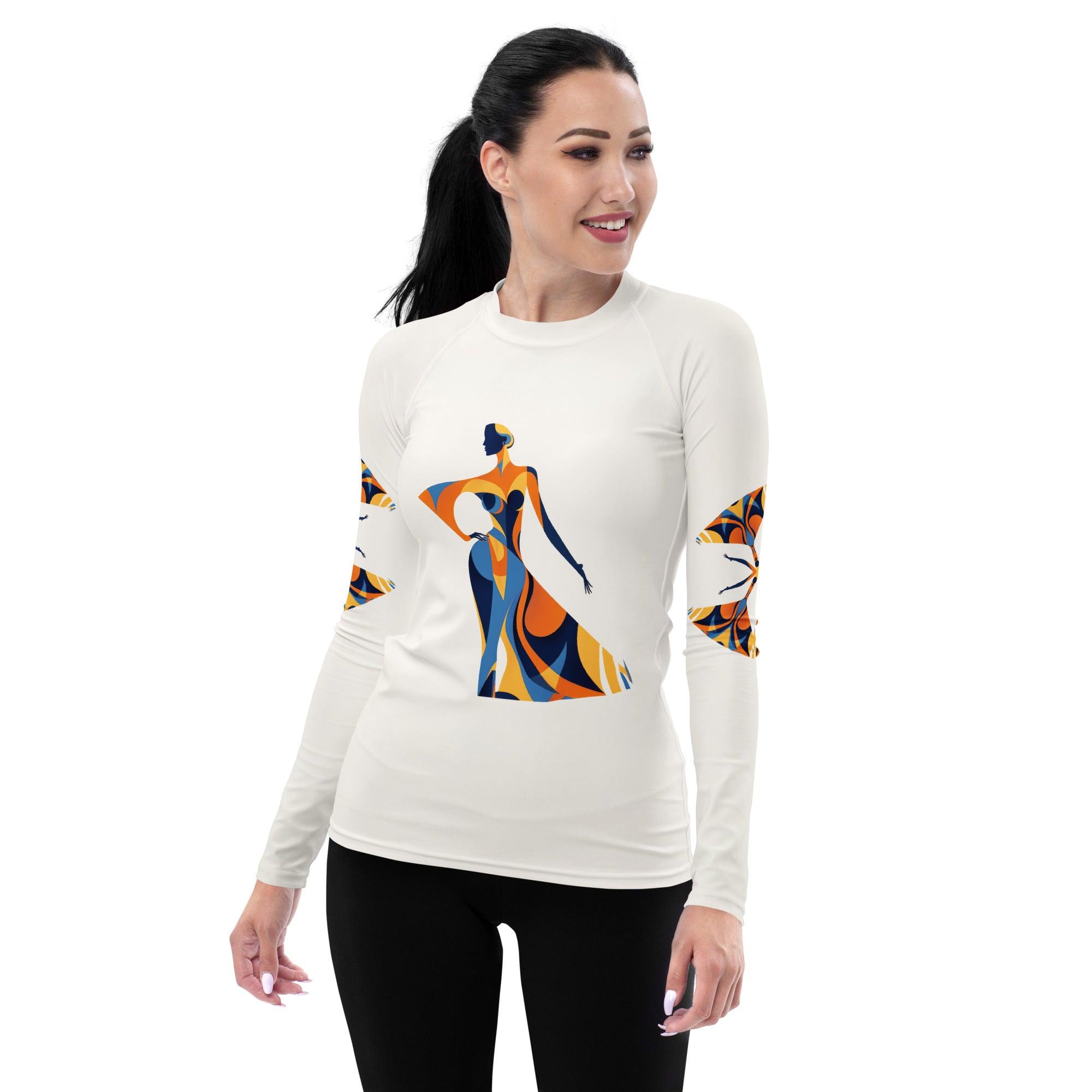 Chic Floral Harmony Rash Guard - Beyond T-shirts