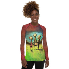 Trick Or Treat Ghostly Women's Rash Guard - Beyond T-shirts