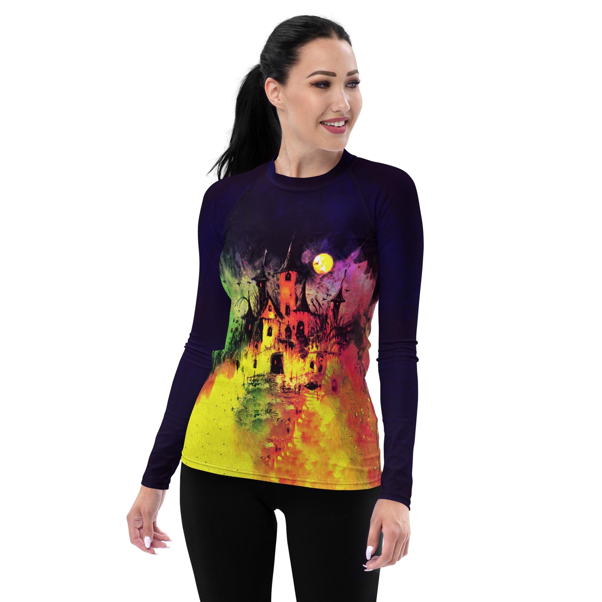 Zombie Zone Halloween Women's Rash Guard - Beyond T-shirts