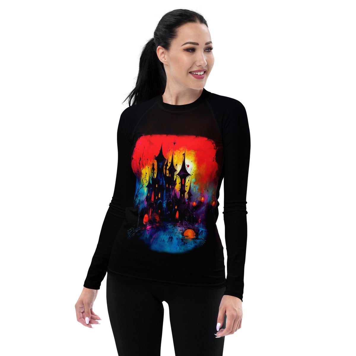 Mummy Mayhem All-Over Print Halloween Women's Rash Guard - Beyond T-shirts