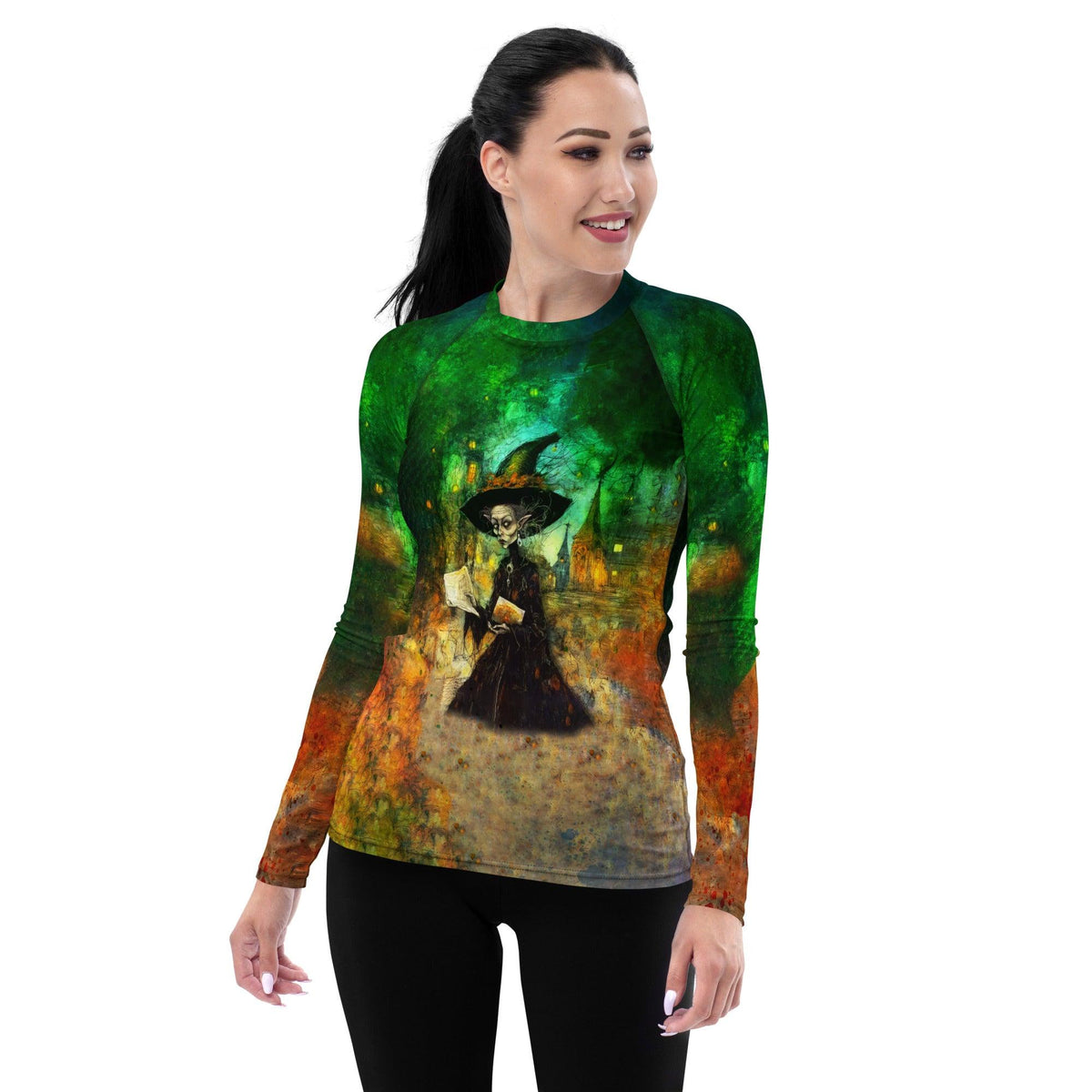 Frankenstein's Fun Halloween Women's Rash Guard - Beyond T-shirts