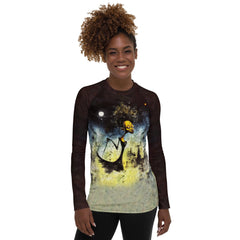 Bats In The Belfry Halloween Women's Rash Guard - Beyond T-shirts