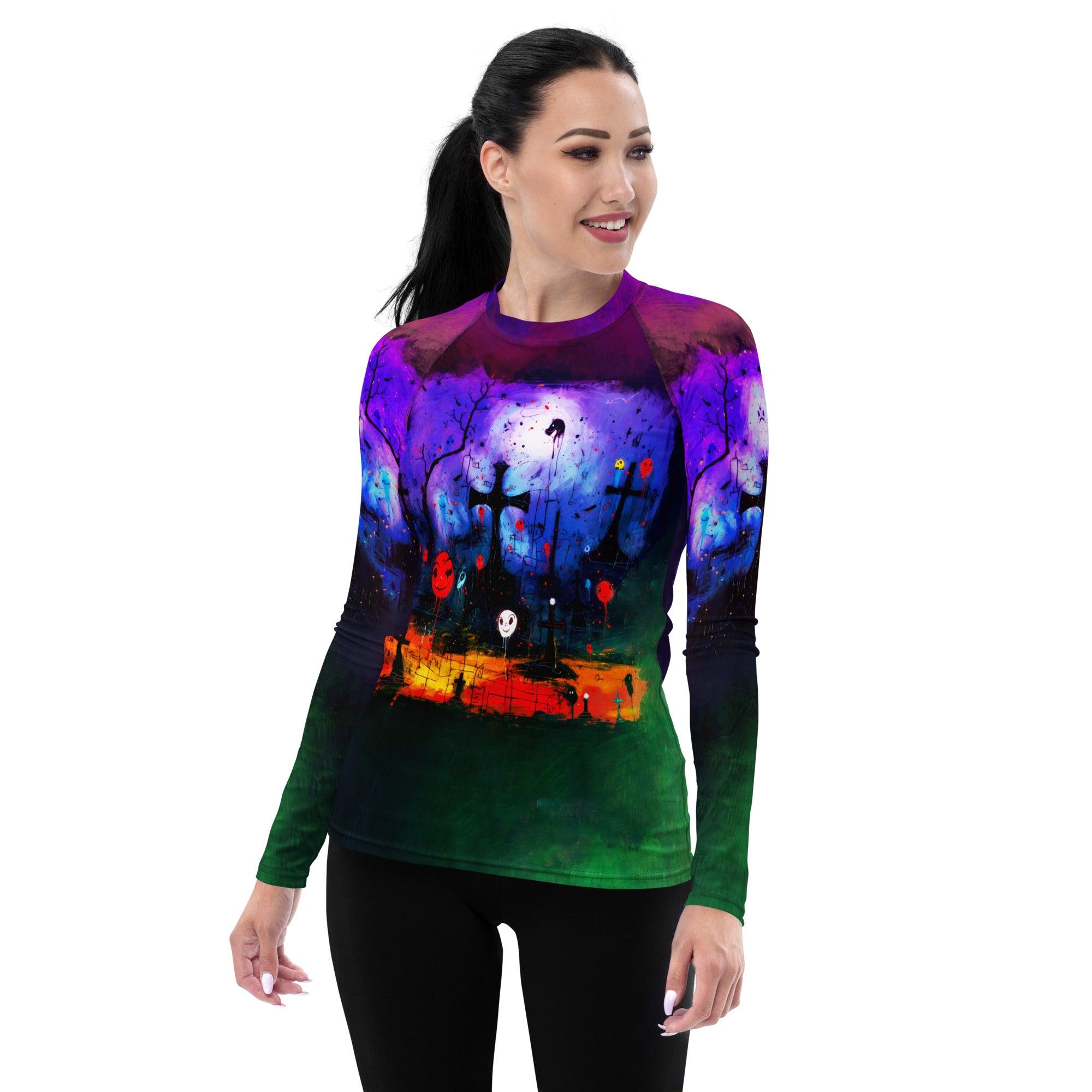 Cauldron Of Cuteness Halloween Women's Rash Guard - Beyond T-shirts