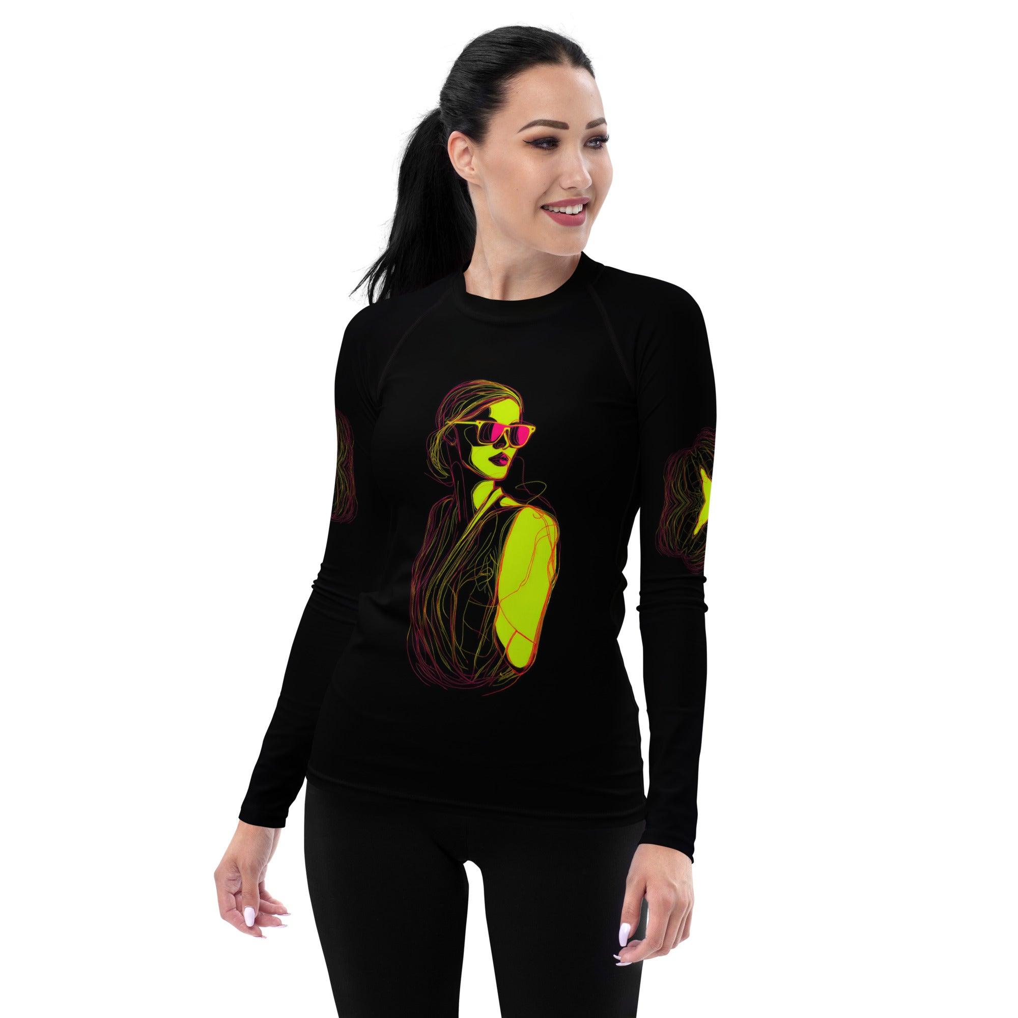 Tropical Leaf Luxe Rash Guard - Beyond T-shirts