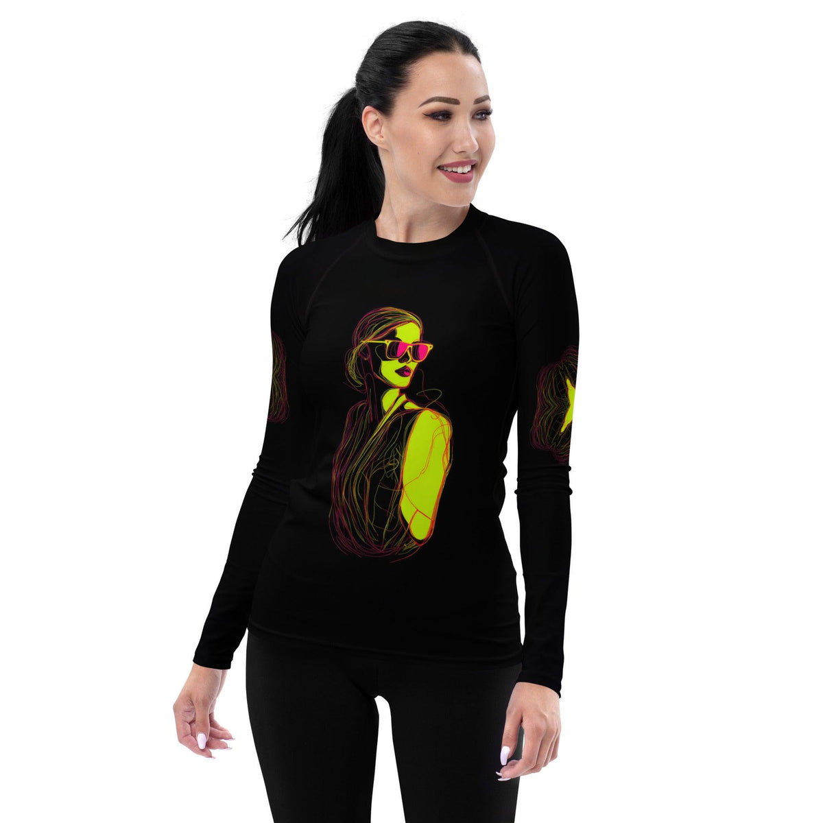 Tropical Leaf Luxe Rash Guard - Beyond T-shirts