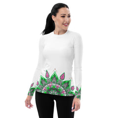 Bohemian Mandala Women's Rash Guard - Beyond T-shirts