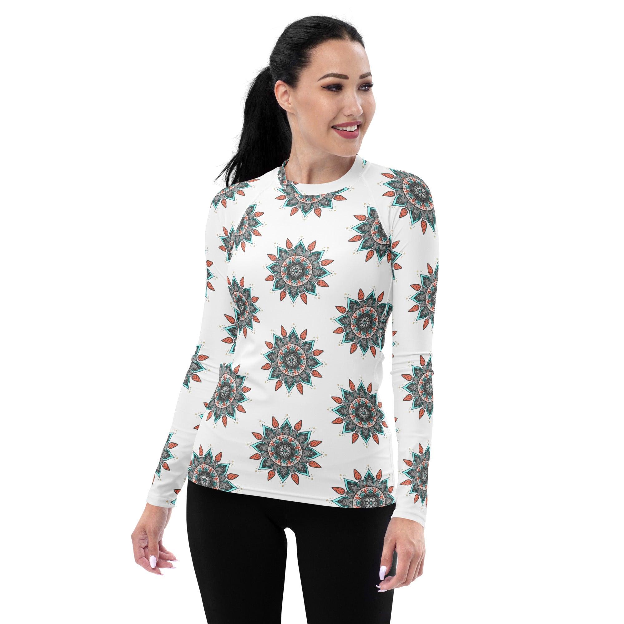 Sacred Geometry Mandala Women's Rash Guard - Beyond T-shirts