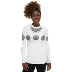 Vibrant Energy Mandala Women's Rash Guard - Beyond T-shirts