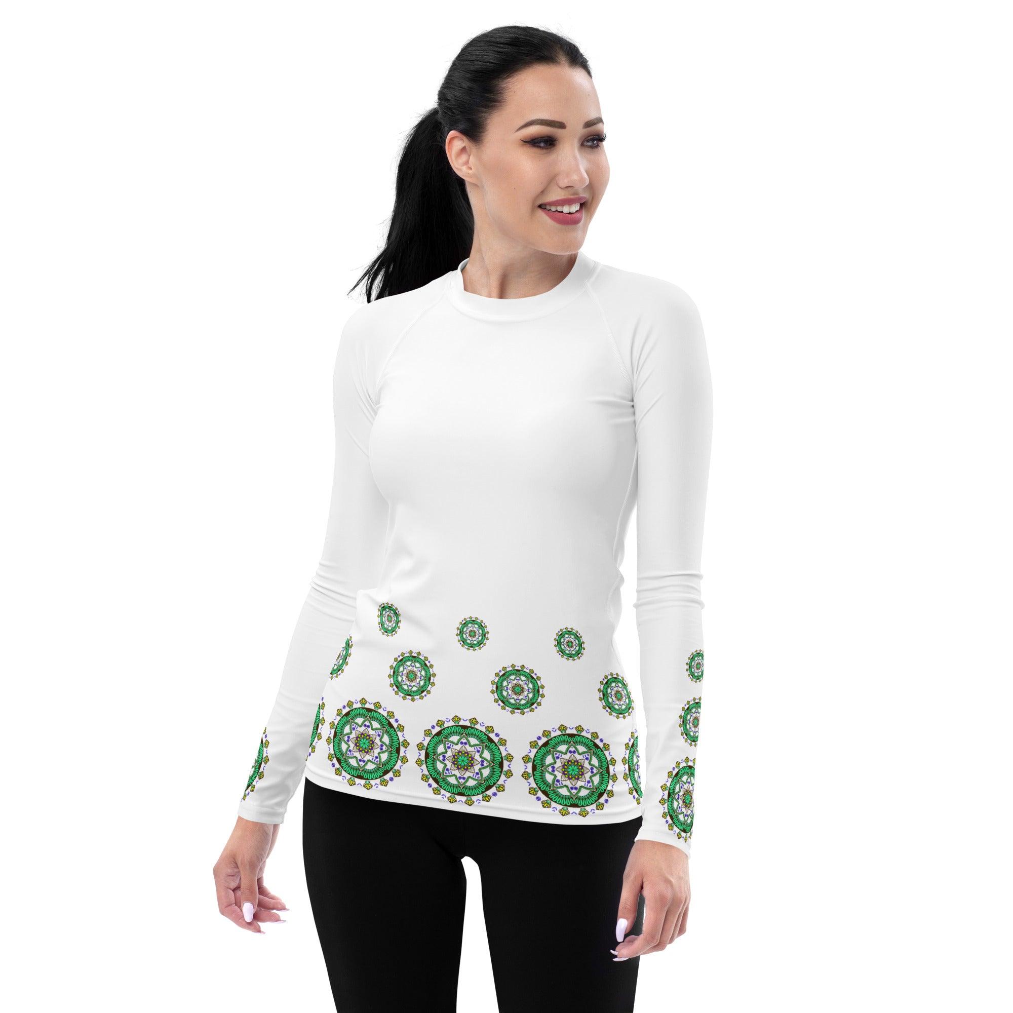 Sacred Geometry Mandala Women's Rash Guard - Beyond T-shirts